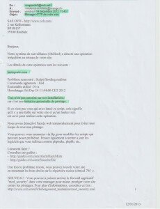 OVH Alerte Piratage 14 12 2012